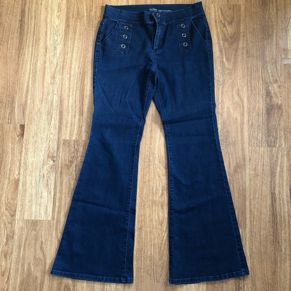 SOHO New York & Company High Waist Flare Jeans size 12